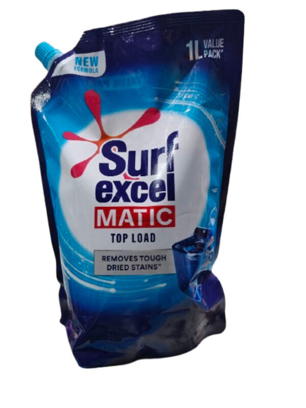 Surf Excel Matic Top Load Liquid Detergent 1 L Refill Pouch