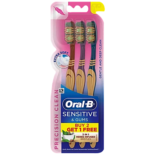 Oral-B Sensitive & Gums Toothbrush 2+1free