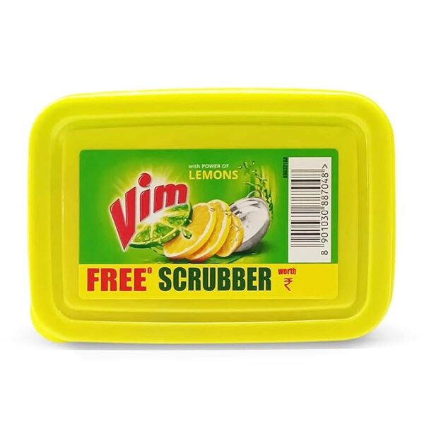 Vim Dishwash Bar 250g+ Free Scrubber 32rs