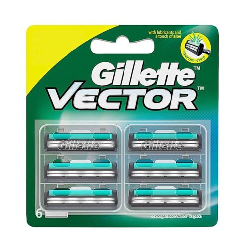 Gillette Vector Twin Blades - 6 Cartridges 235rs