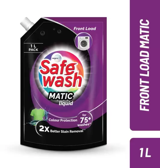 Wipro Safewash Front Load Liquid Detergent 1Lt