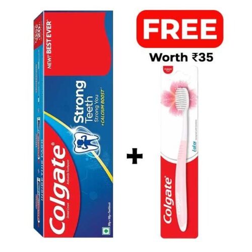 Colgate Strong Toothpaste 300g + FREE Brush (worth Rs 35)